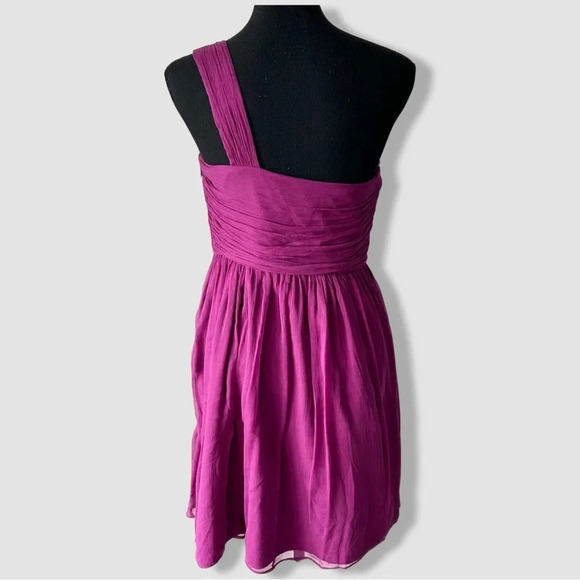 J.  Crew Kylie Pure Silk Bridesmaid Dress in Berry Red - Picture 3 of 15